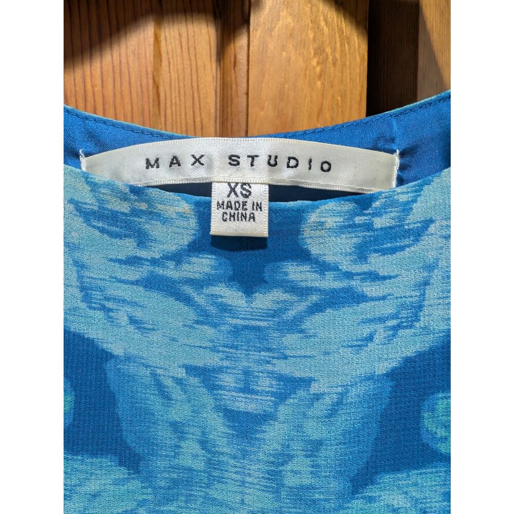 Max Studio Blue Patterned Shift Dress Size Xs - image 4